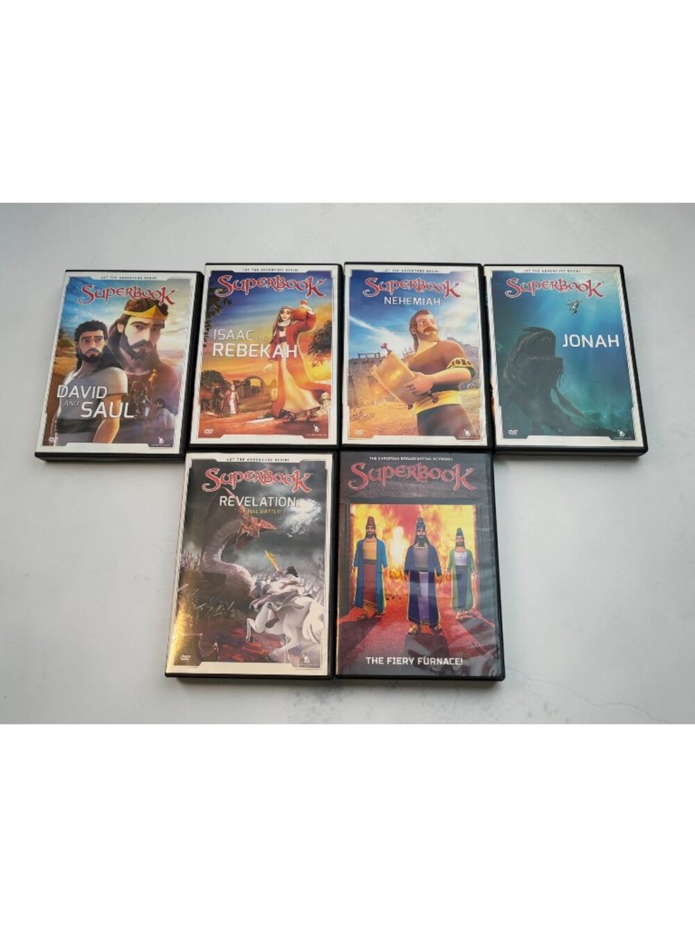 Superbook Animated DVD Set Of 6: David & Saul Isaac & Rebekah Nehemiah Jonah Rev